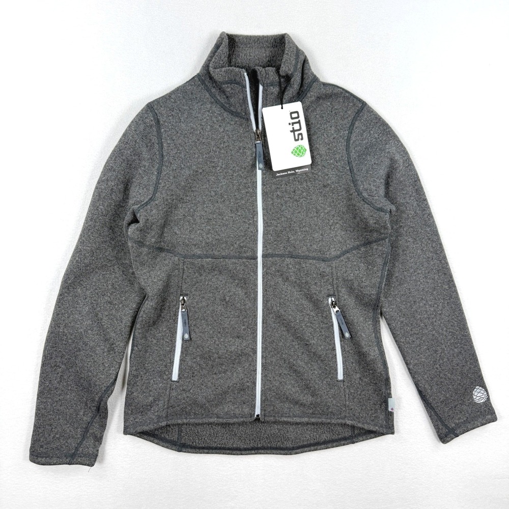 Stio Sweetwater Fleece Full Zip Jacket Size M Womens Abyss Heather NEW